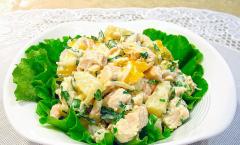 Chicken salads: recipes with photos are simple and tasty