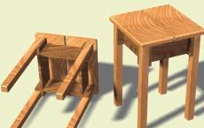 How to make a stool with your own hands: photos of wood products