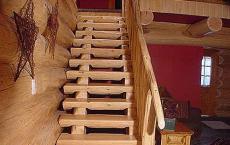 Log staircase photos and varieties