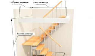 Interfloor staircase of a private house: Design and calculation (2)
