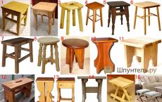 Stool: materials, manufacturing technology, designs and diagrams